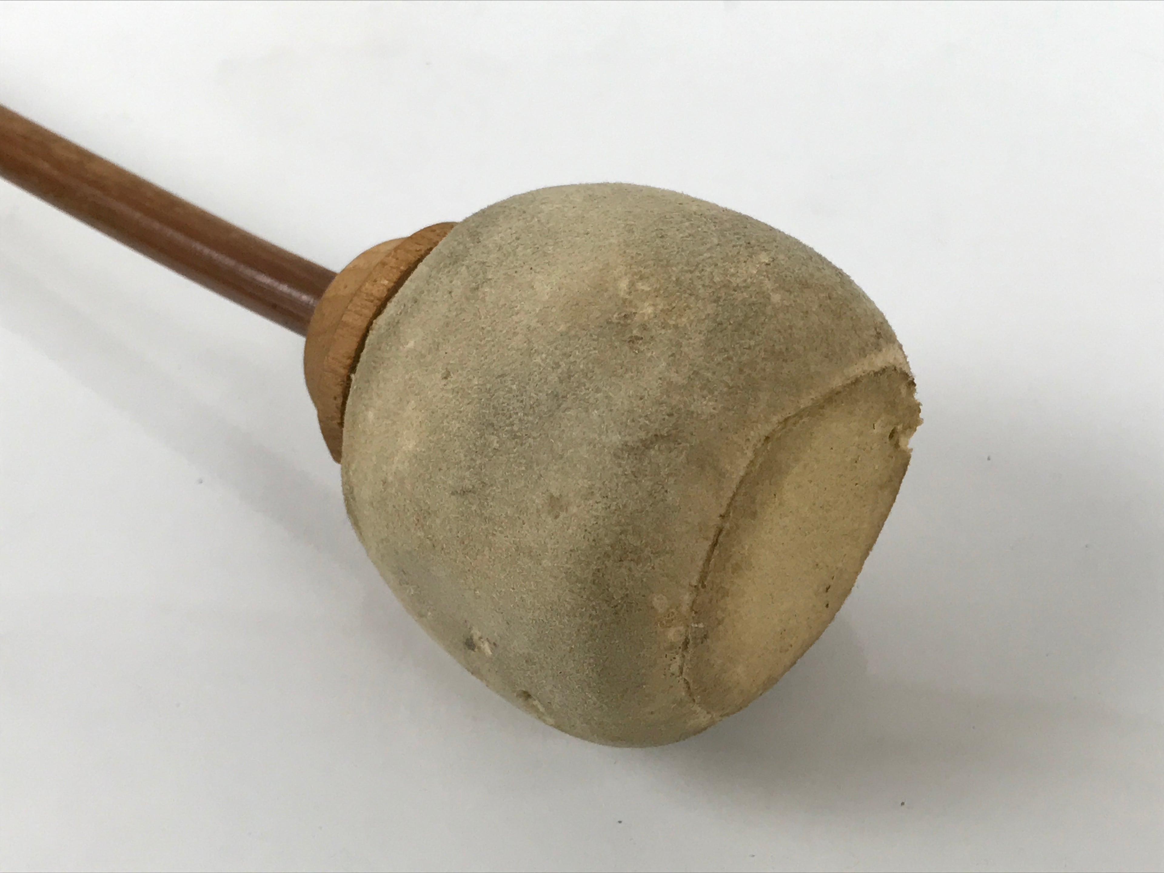 Japanese Carved Wooden Buddhist Drum Mokugyo Set Vtg Altar Fitting Butsugu BA845