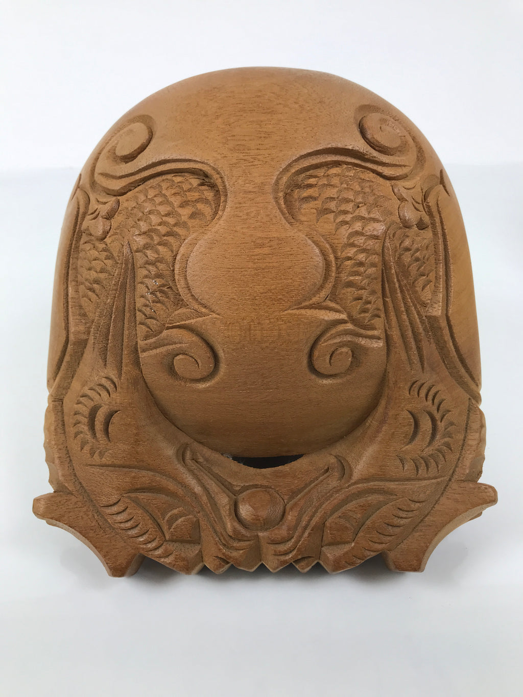 Japanese Carved Wooden Buddhist Drum Mokugyo Set Vtg Altar Fitting Butsugu BA845