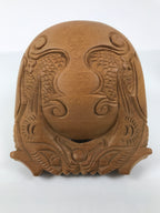 Japanese Carved Wooden Buddhist Drum Mokugyo Set Vtg Altar Fitting Butsugu BA845