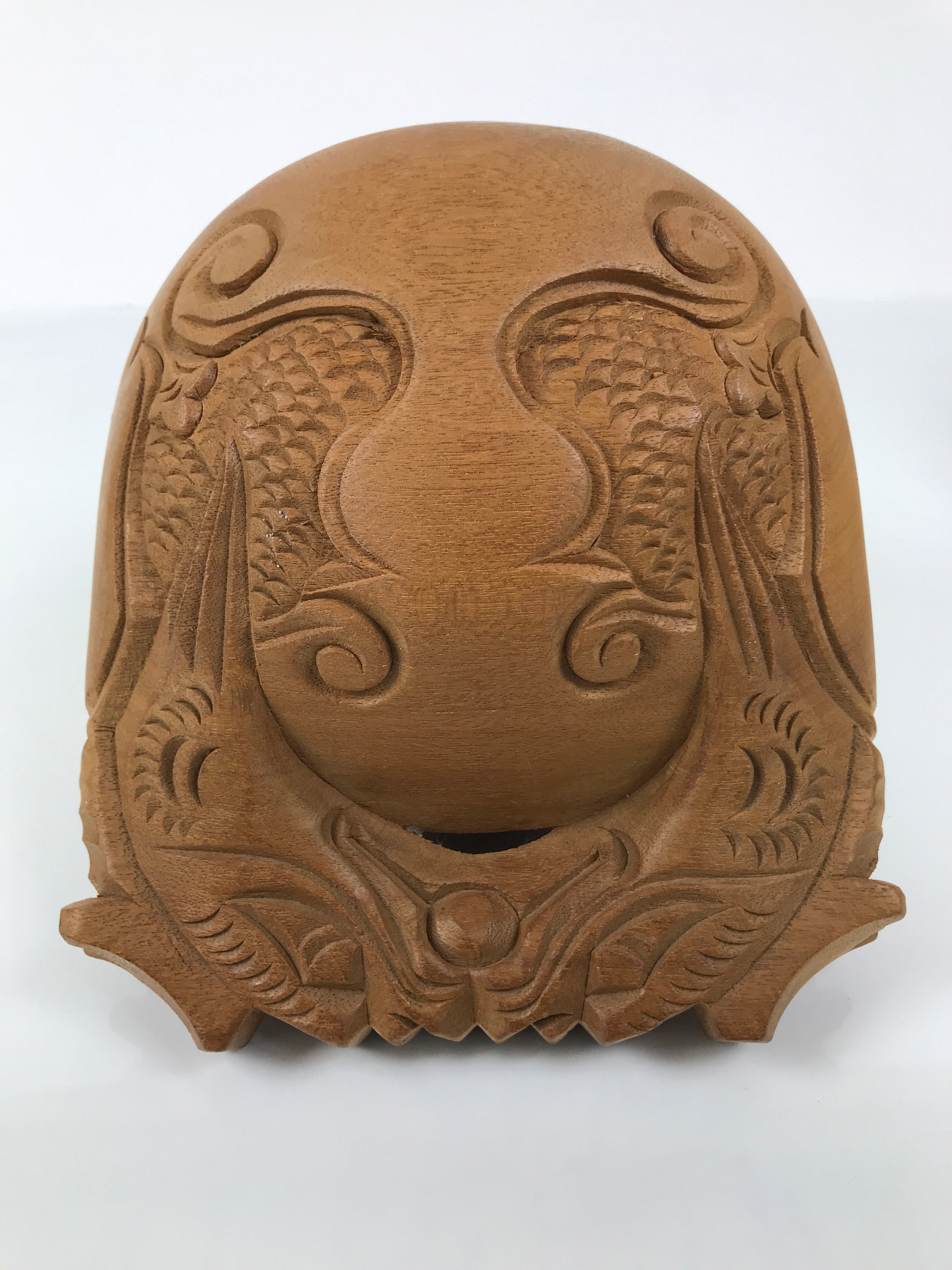 Japanese Carved Wooden Buddhist Drum Mokugyo Set Vtg Altar Fitting Butsugu BA845