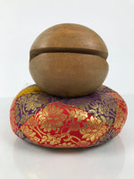 Japanese Carved Wooden Buddhist Drum Mokugyo Set Vtg Altar Fitting Butsugu BA846