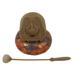 Japanese Carved Wooden Buddhist Drum Mokugyo Set Vtg Altar Fitting Butsugu BA846