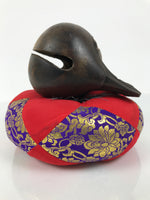 Japanese Carved Wooden Buddhist Drum Mokugyo Set Vtg Altar Fitting Butsugu BA847