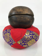 Japanese Carved Wooden Buddhist Drum Mokugyo Set Vtg Altar Fitting Butsugu BA847