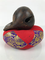 Japanese Carved Wooden Buddhist Drum Mokugyo Set Vtg Altar Fitting Butsugu BA847