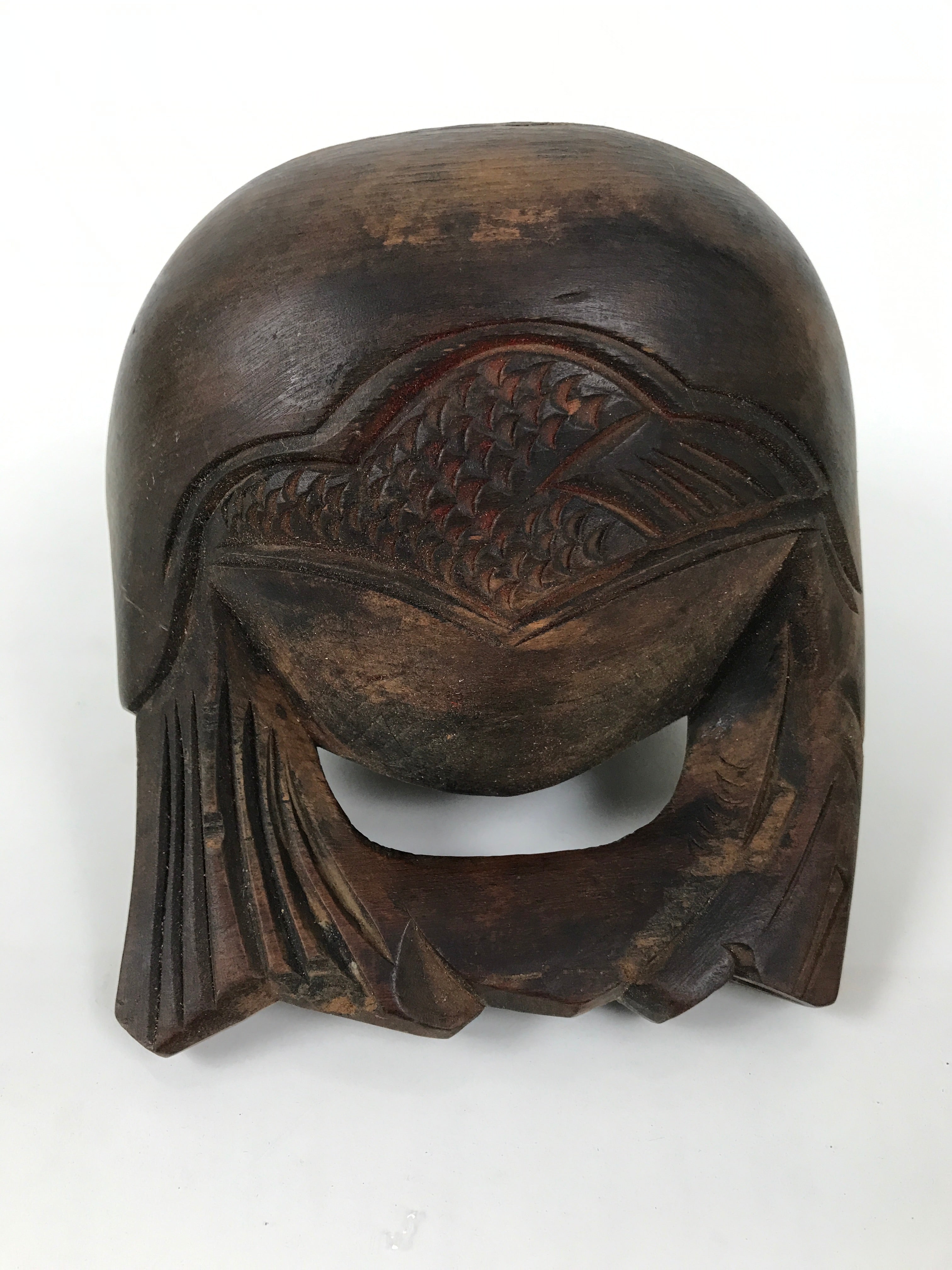 Japanese Carved Wooden Buddhist Drum Mokugyo Set Vtg Altar Fitting Butsugu BA847