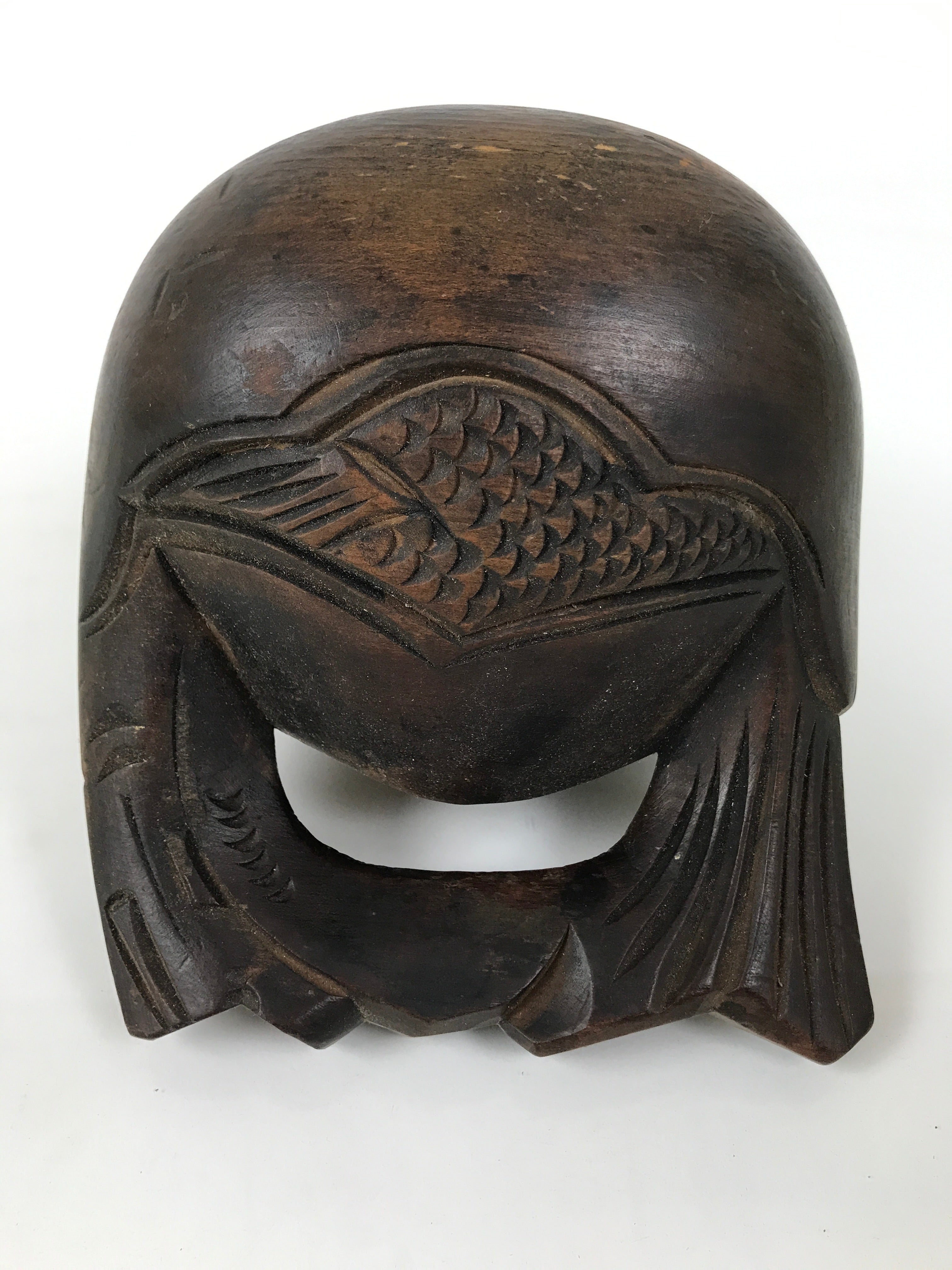 Japanese Carved Wooden Buddhist Drum Mokugyo Set Vtg Altar Fitting Butsugu BA847