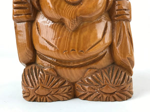 Japanese Carved Wooden Daikokuten Statue Vtg 7 Lucky Gods Figure Wealth BD951