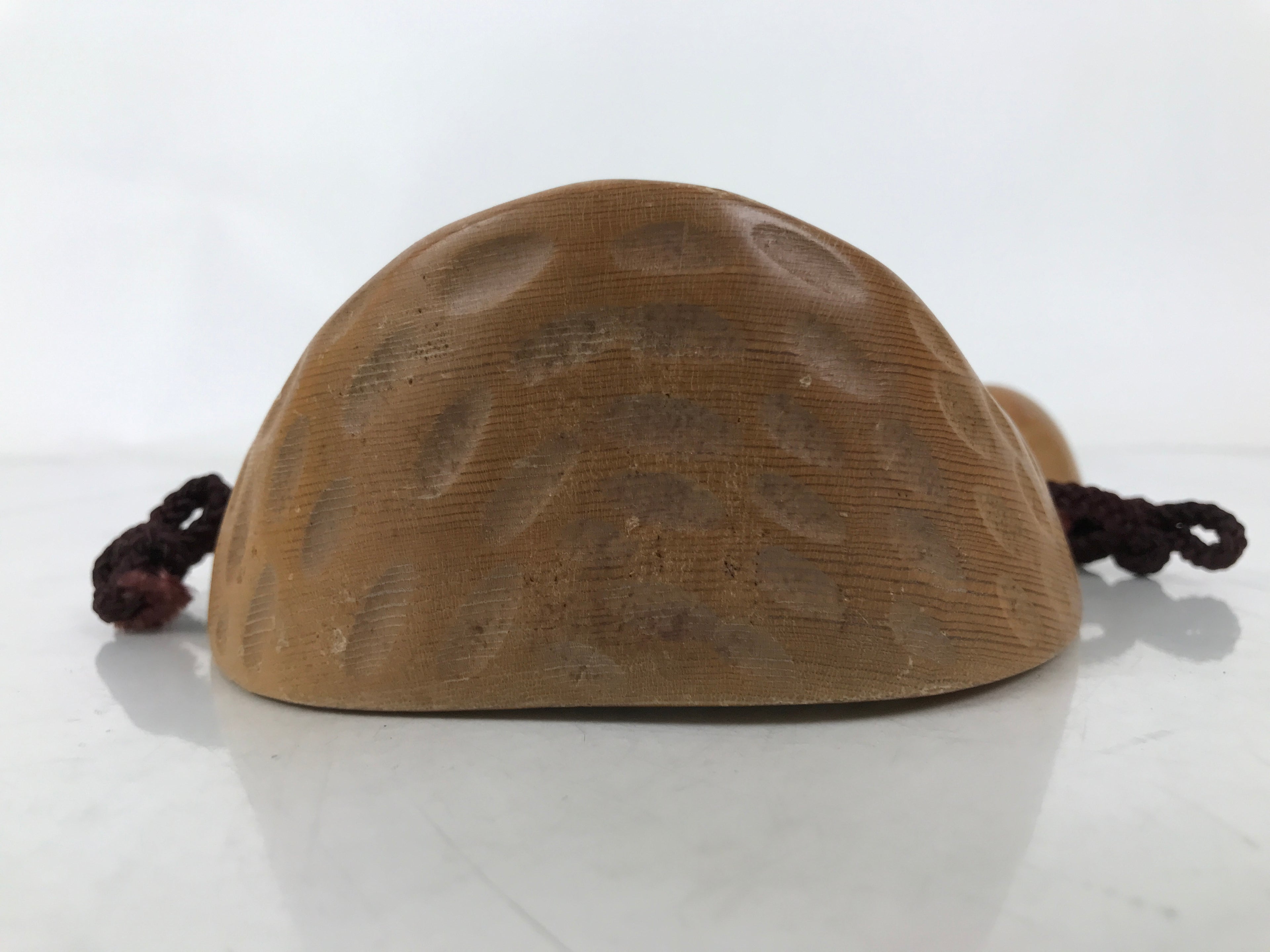 Japanese Carved Wooden Ebisu Mask Seven Lucky Gods Vtg Good Fortune Decor OM70