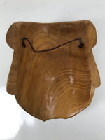 Japanese Carved Wooden Ebisu Mask Seven Lucky Gods Vtg Good Fortune Decor OM85