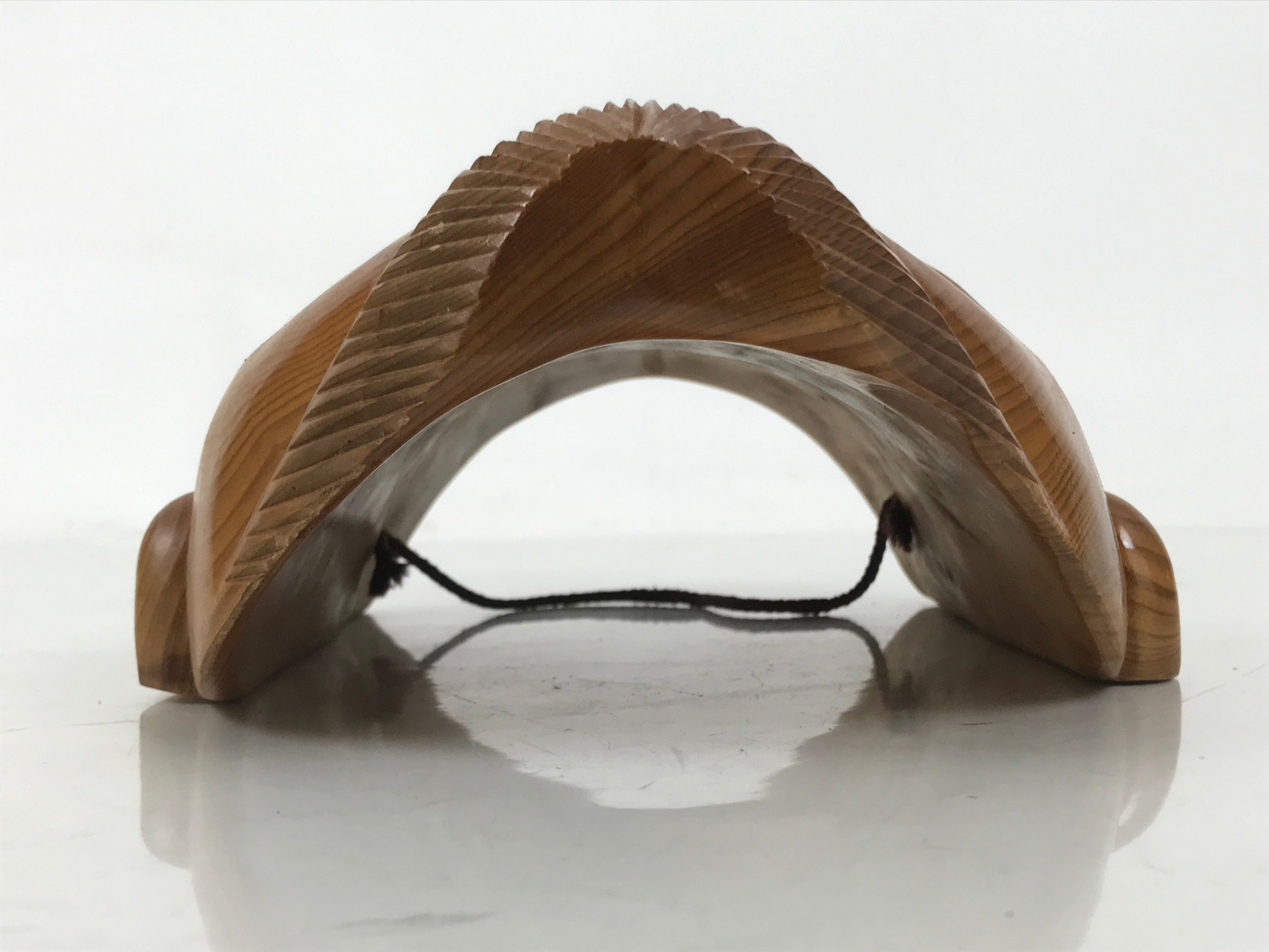 Japanese Carved Wooden Ebisu Mask Seven Lucky Gods Vtg Good Fortune Decor OM85