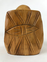 Japanese Carved Wooden Ebisu Statue Vtg 7 Lucky Gods Figure Integrity BD952