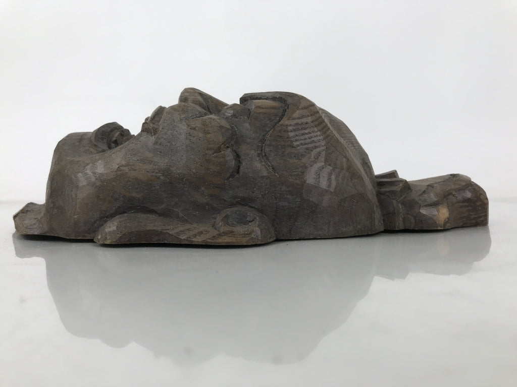 Japanese Carved Wooden Guardian Nio Agyou Mask Vtg Buddhism Todaiji Temple OM68
