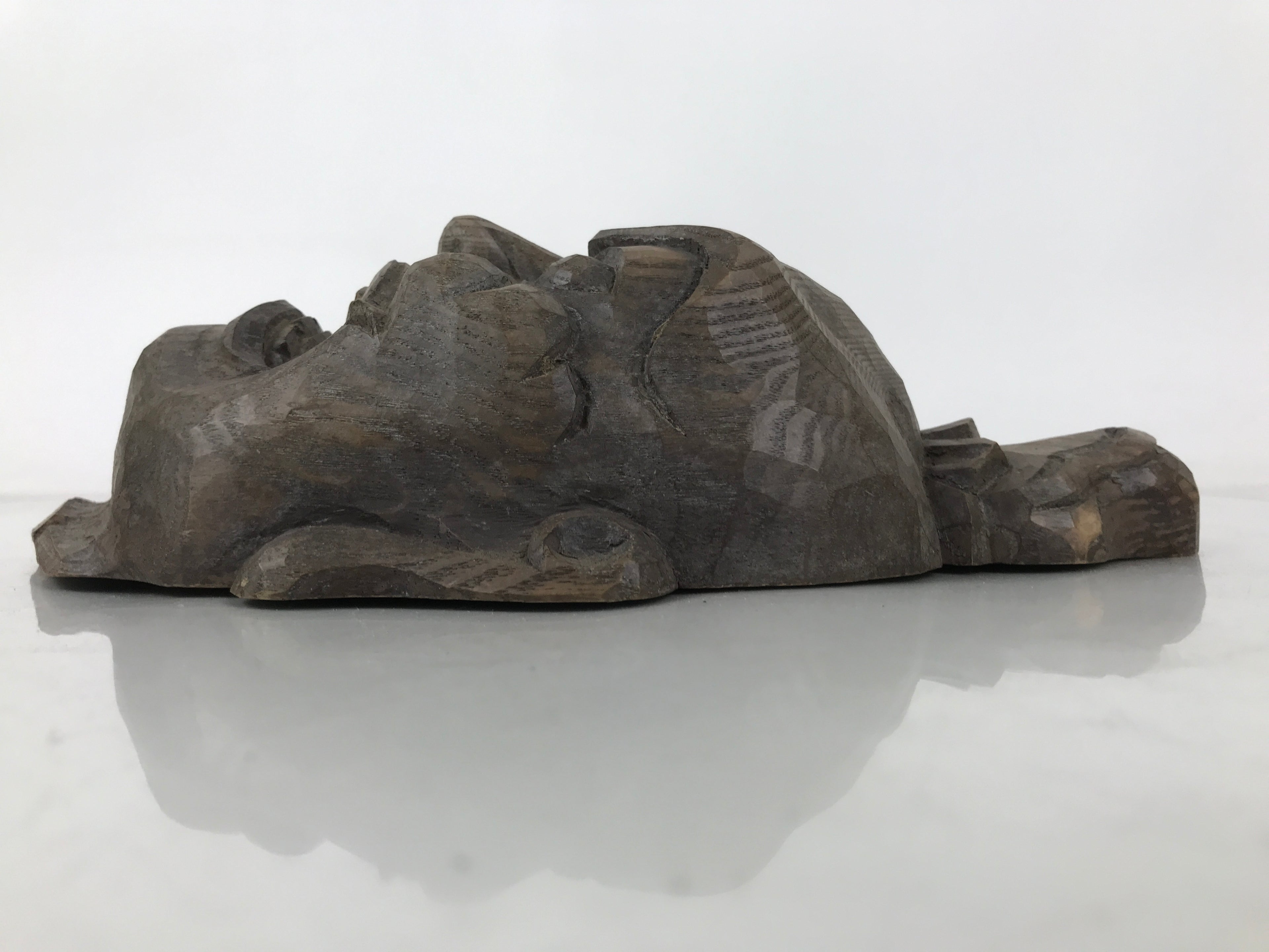 Japanese Carved Wooden Guardian Nio Agyou Mask Vtg Buddhism Todaiji Temple OM68