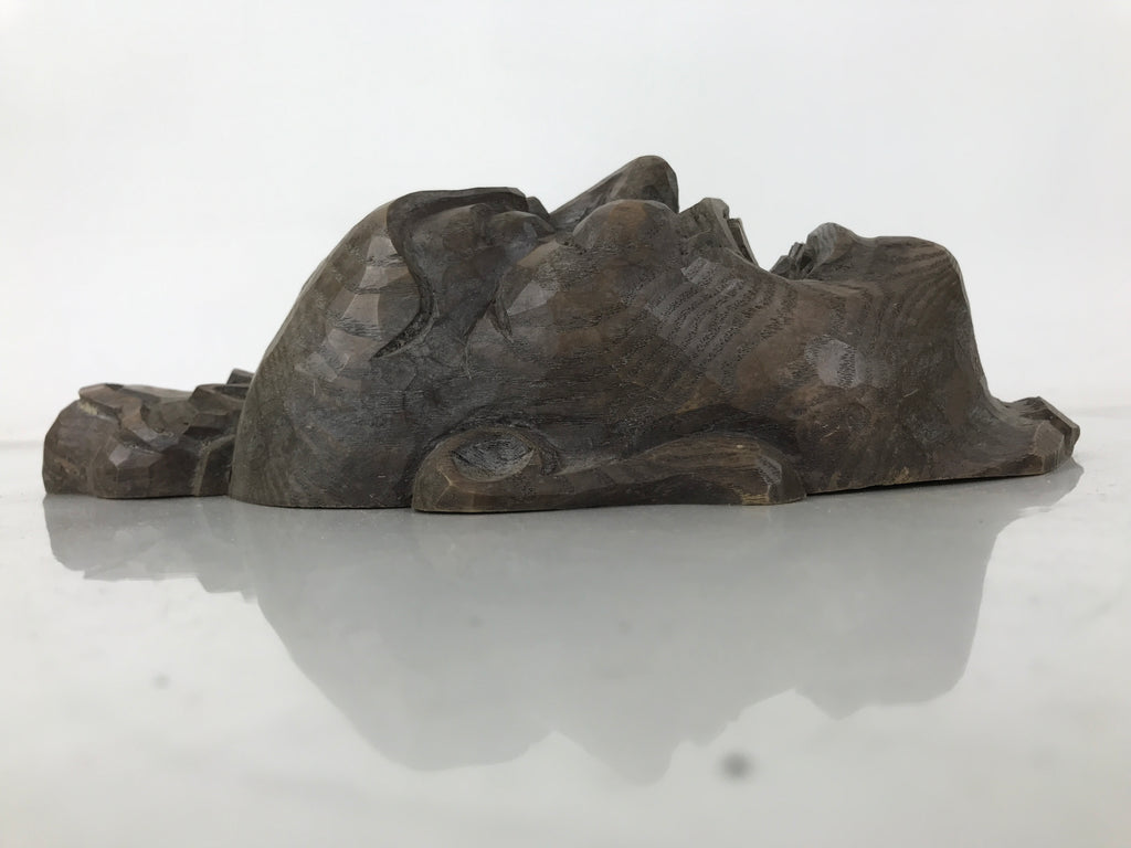 Japanese Carved Wooden Guardian Nio Agyou Mask Vtg Buddhism Todaiji Temple OM68