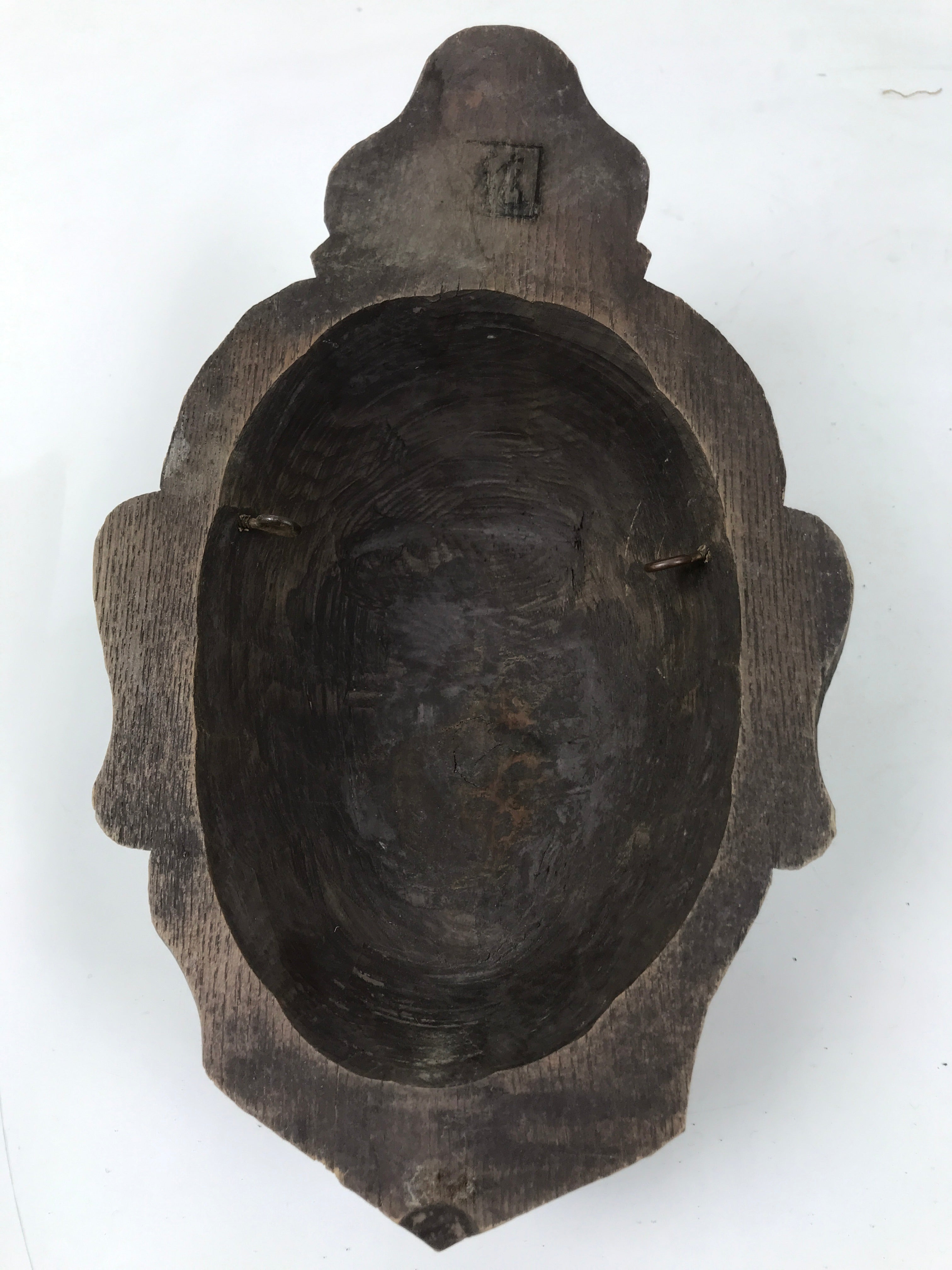 Japanese Carved Wooden Guardian Nio Agyou Mask Vtg Buddhism Todaiji Temple OM68