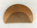 Japanese Carved Wooden Hair Comb Tsuge Vtg Haircare Accessory Kushi Case JK784