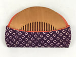 Japanese Carved Wooden Hair Comb Tsuge Vtg Haircare Accessory Kushi Case JK784