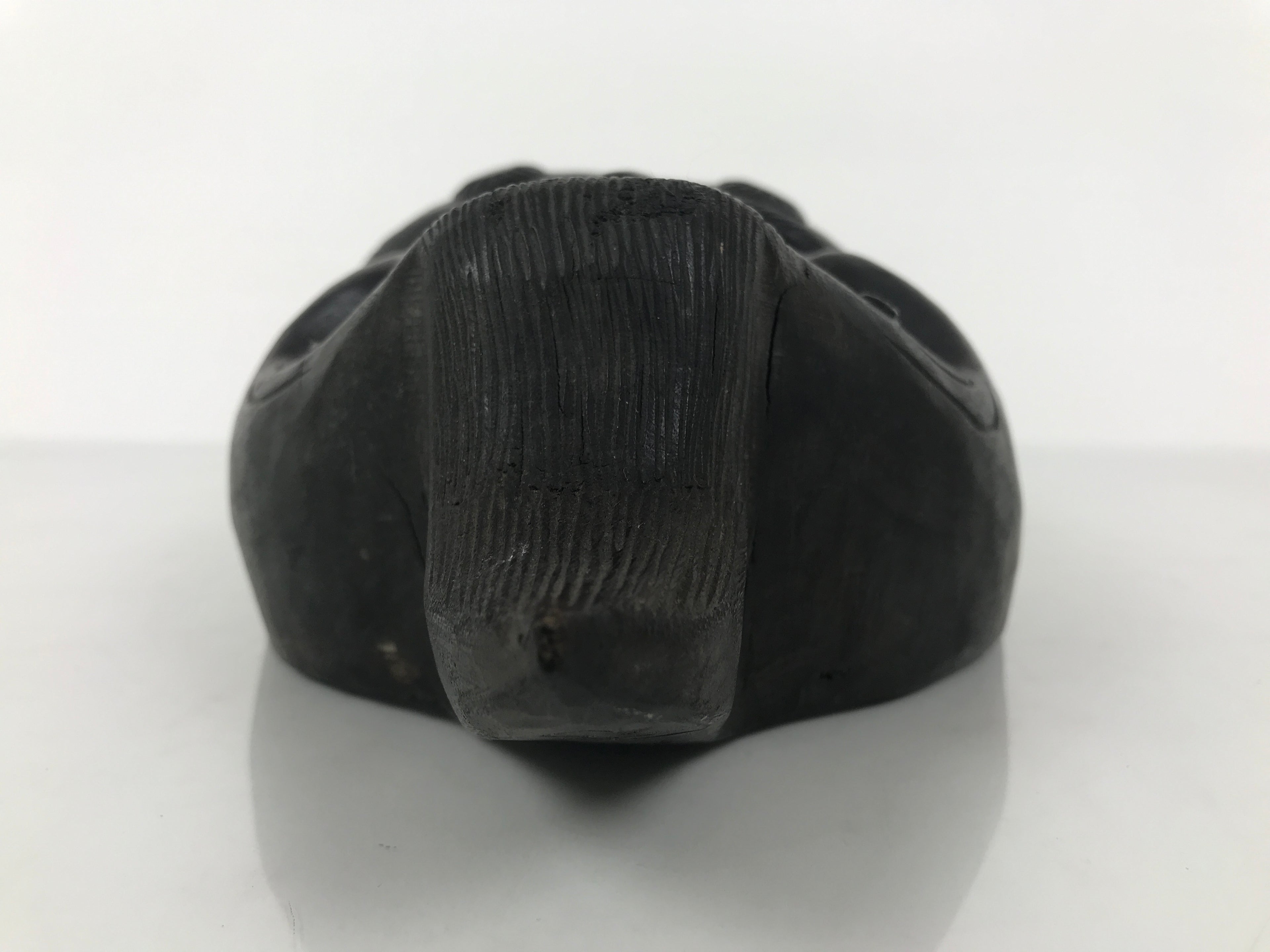 Japanese Carved Wooden Noh Mask Okina Vtg Old Man Nohmen Kagura Dance Brown OM94