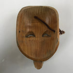 Japanese Carved Wooden Noh Mask Okina Vtg Old Man Nohmen Kagura Dance OM42