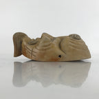 Japanese Carved Wooden Noh Mask Okina Vtg Old Man Nohmen Kagura Dance OM42