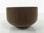 Japanese Carved Wooden Small Bowl Vtg Kobachi Dish Polished Matte Brown L558