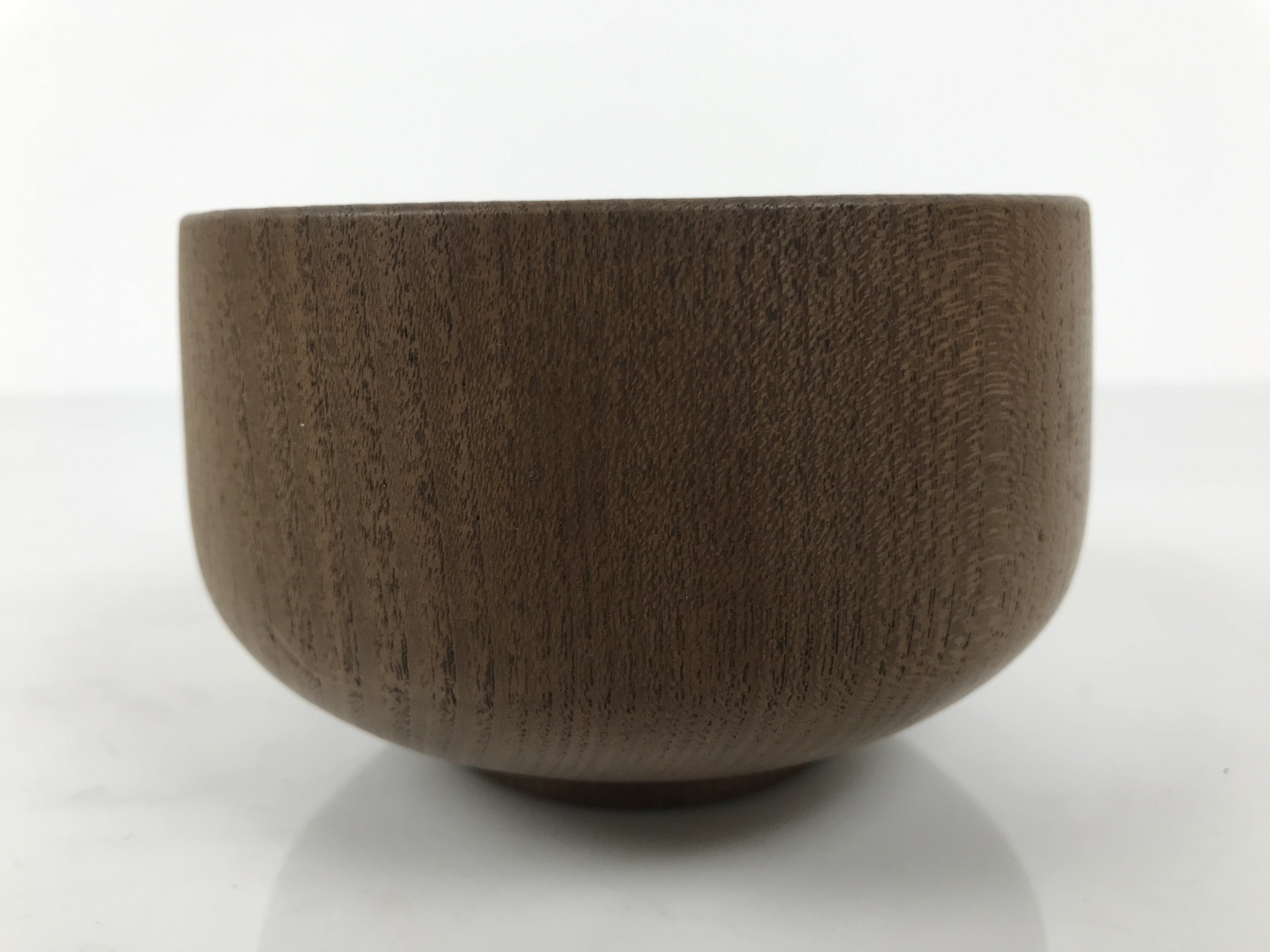Japanese Carved Wooden Small Bowl Vtg Kobachi Dish Polished Matte Brown L558