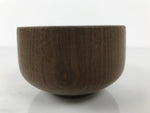 Japanese Carved Wooden Small Bowl Vtg Kobachi Dish Polished Matte Brown L558