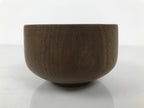 Japanese Carved Wooden Small Bowl Vtg Kobachi Dish Polished Matte Brown L558