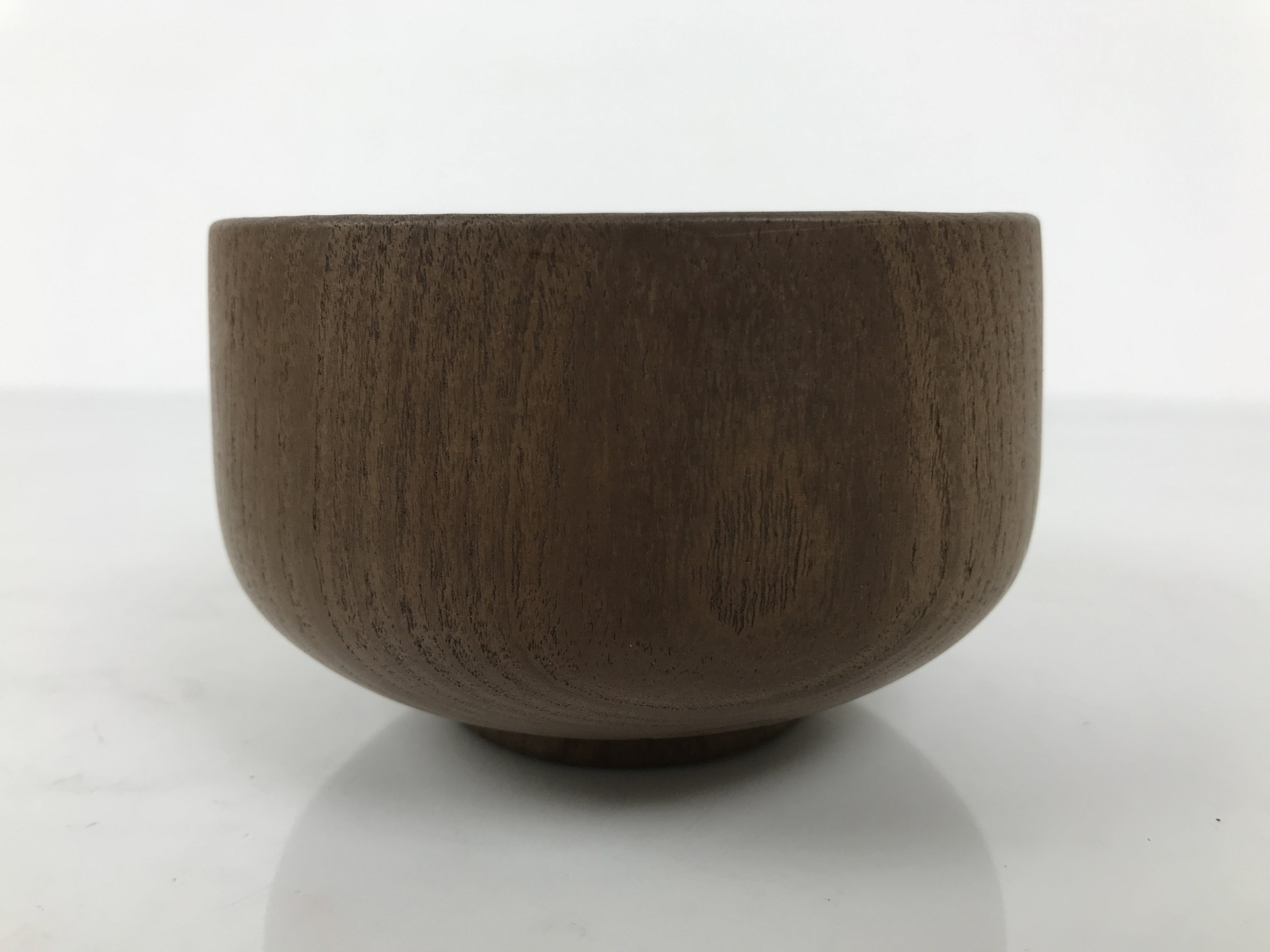Japanese Carved Wooden Small Bowl Vtg Kobachi Dish Polished Matte Brown L558