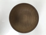 Japanese Carved Wooden Small Bowl Vtg Kobachi Dish Polished Matte Brown L558
