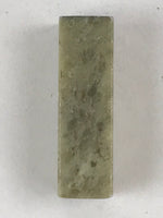 Japanese Carving Stone Stamp Seal Hanko Inkan Vtg Raw Material Green HS182