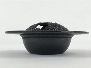 Japanese Cast Iron Ashtray Incense Burner Haizara Koro Nanbu-Tekki Momiji T106