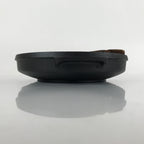 Japanese Cast Iron Ceramic Skillet Pan Dojou Nabe Vtg Wood Lid Fish Hot Pot T114