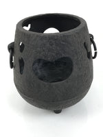 Japanese Cast Iron Kettle Brazier Chagama Vtg Tea Ceremony Sado Water Pot C32