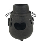 Japanese Cast Iron Kettle Brazier Chagama Vtg Tea Ceremony Sado Water Pot C32