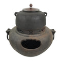 Japanese Cast Iron Kettle Chagama Water Pot Vtg Tetsu Brazier Tea Ceremony C34