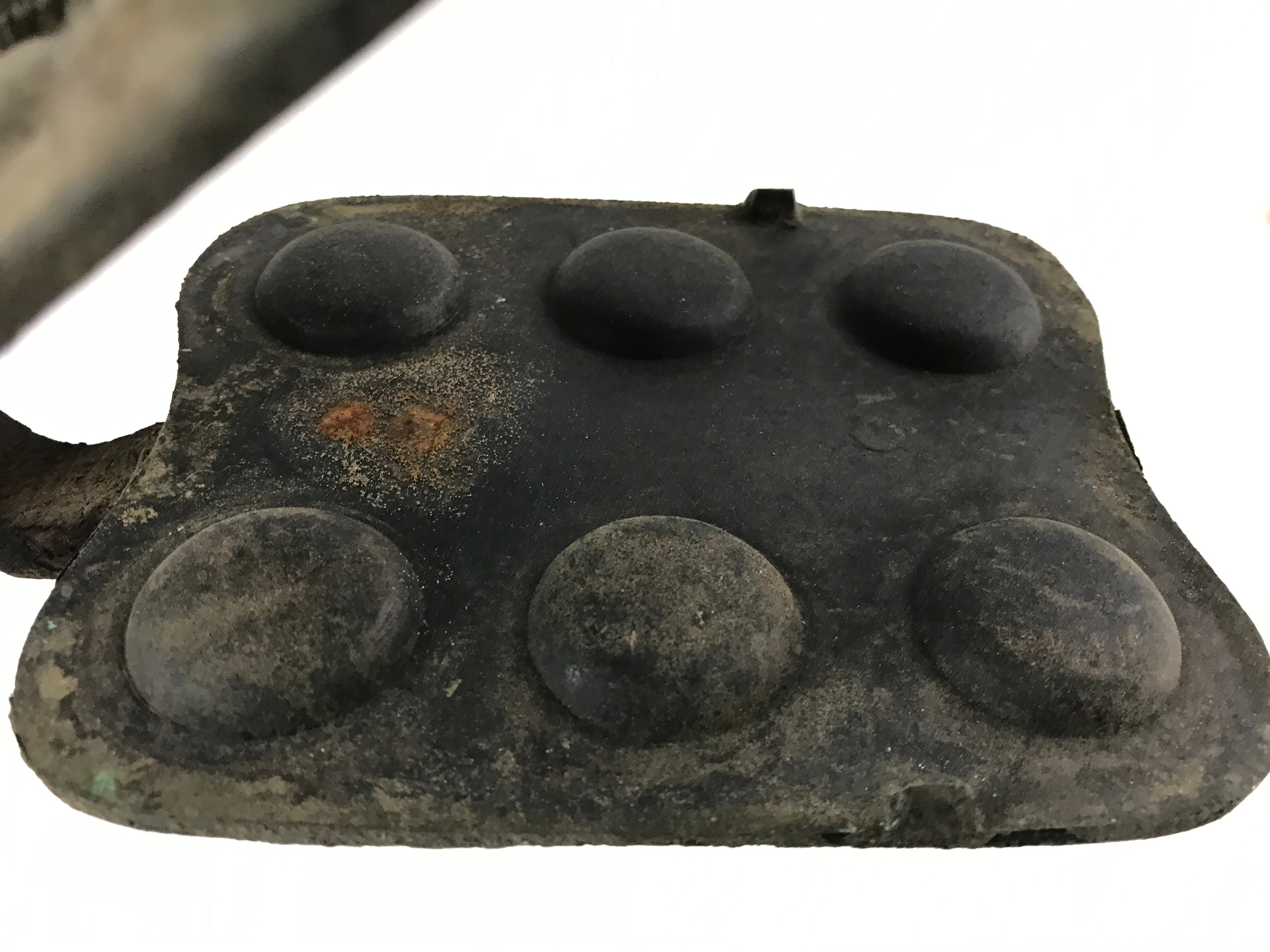 Japanese Cast Iron Monaka Shell Baking Mold Vtg Sweet Confection Hand ...