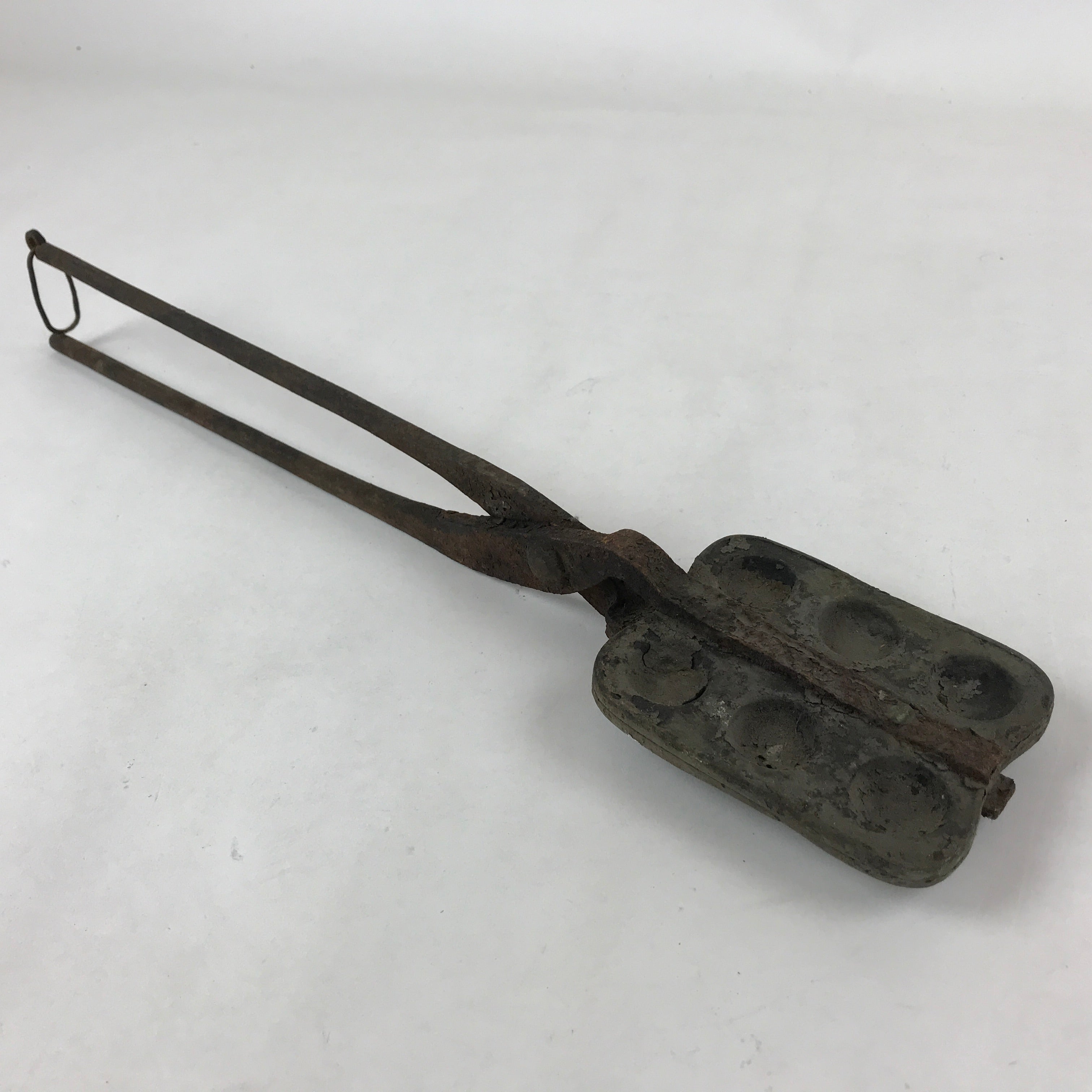 Japanese Cast Iron Monaka Shell Baking Mold Vtg Sweet Confection Hand ...