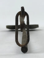 Japanese Cast Iron Monaka Shell Baking Mold Vtg Sweet Confection Hand Press T110