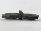 Japanese Cast Iron Monaka Shell Baking Mold Vtg Sweet Confection Hand Press T110