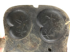 Japanese Cast Iron Monaka Shell Baking Mold Vtg Sweet Confection Hand Press T110