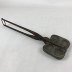 Japanese Cast Iron Monaka Shell Baking Mold Vtg Sweet Confection Hand Press T110