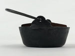 Japanese Cast Iron Small Size Hanging Stew Pot Vtg Nanbu Tekki Wooden Lid T108