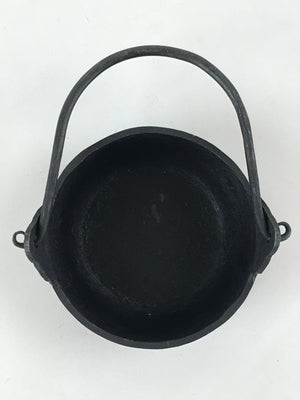 Japanese Cast Iron Small Size Hanging Stew Pot Vtg Nanbu Tekki Wooden Lid T108