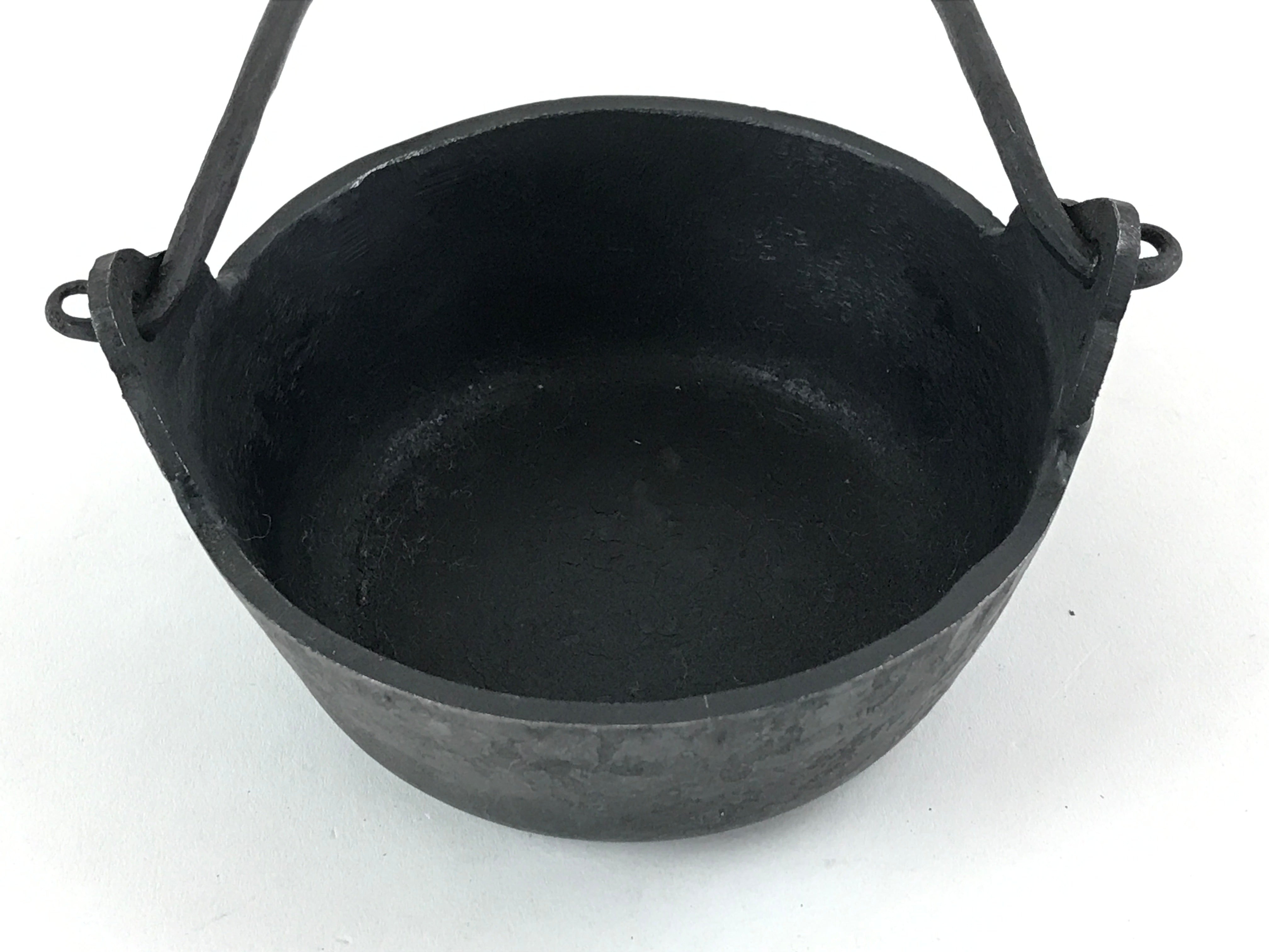 Japanese Cast Iron Small Size Hanging Stew Pot Vtg Nanbu Tekki