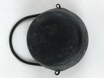 Japanese Cast Iron Small Size Hanging Stew Pot Vtg Nanbu Tekki Wooden Lid T108