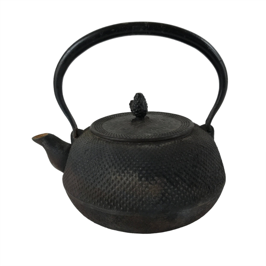 Vintage Japanese Iron Persimmon Sculpture Tea Kettle Teapot 2024 Tetsubin Branded