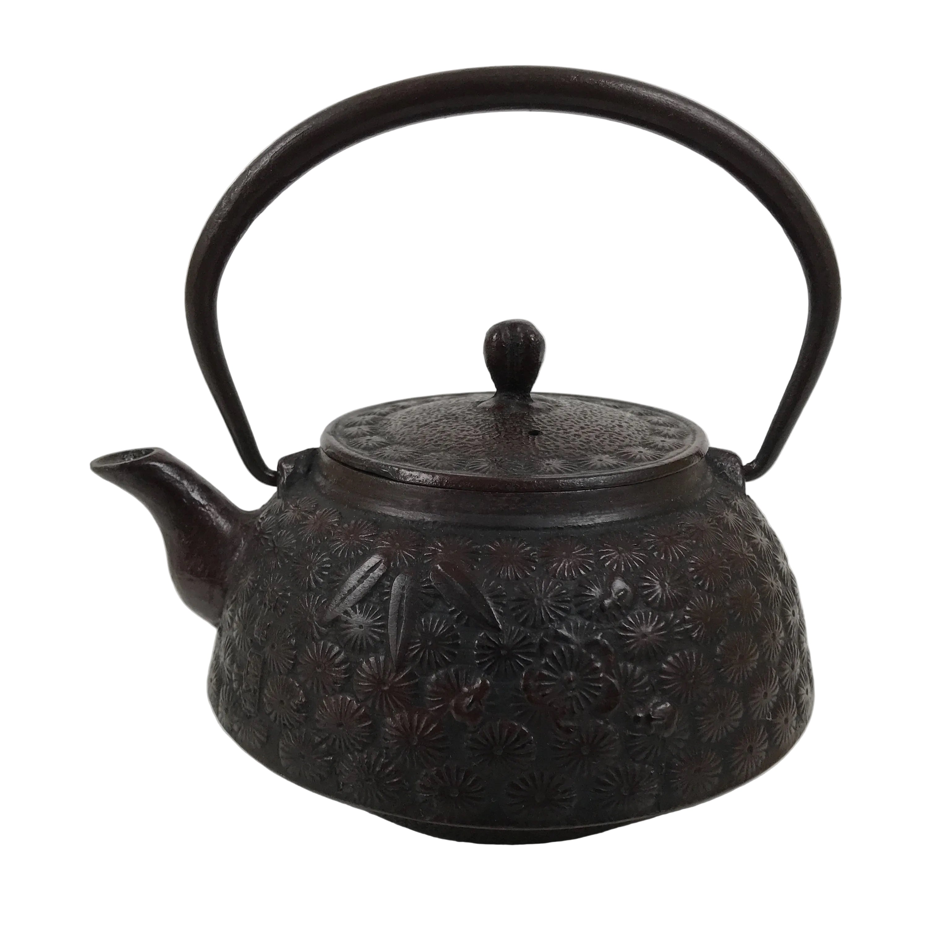 Japanese Cast Iron Tetsubin Kettle Teapot Vtg Tea Ceremony Nanbu Tekki T169