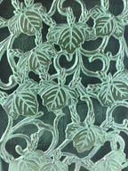 Japanese Cast Iron Vase Kabin Vtg Ikebana Flower Arrangement Green Floral PX722
